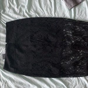 Black Guess Lace Pencil Skirt